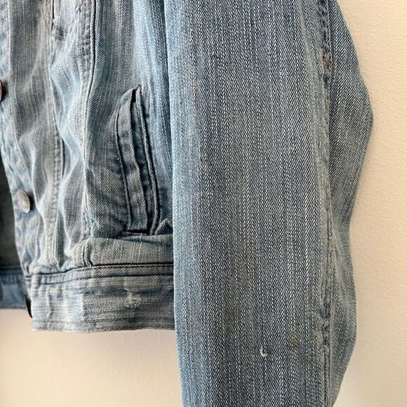 Celebrity Pink Cropped Denim Jacket | Size Medium - Picture 3 of 7
